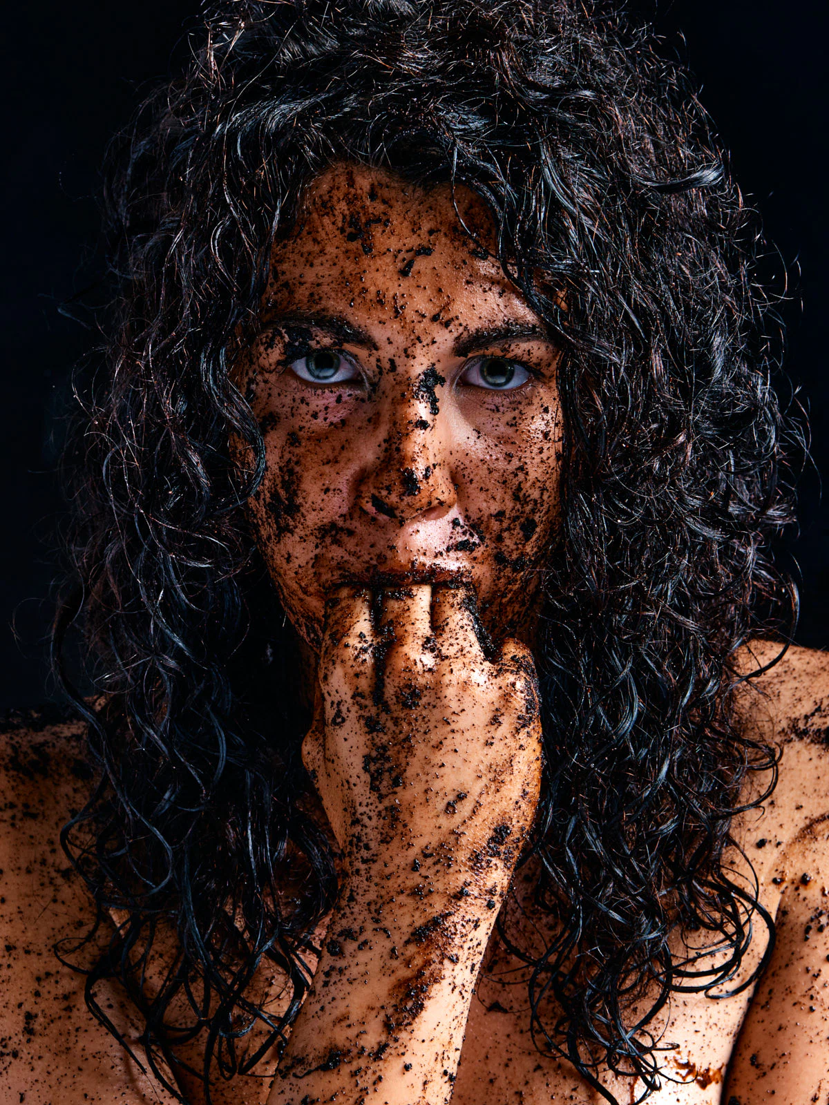 Spain-based Bulgarian model Gia Ren Dirty edgy explicit dirt covered erotic art Cinaed Dane