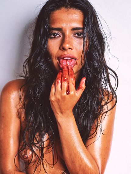 Spanish Guatemalan Sofia Face Jam luring eyes lustful desire messy nude photographer Cinaed Dane