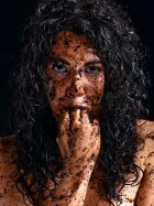 Gia Ren Bulgarian nude model Dirty messy black dirt smearing explicit pose Cinaed Dane Barcelona studio